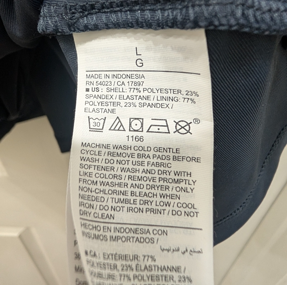 NWOT Old Navy PowerSoft Shelf-Bra Dress – Women’s Large – Navy - Picture 4 of 4
